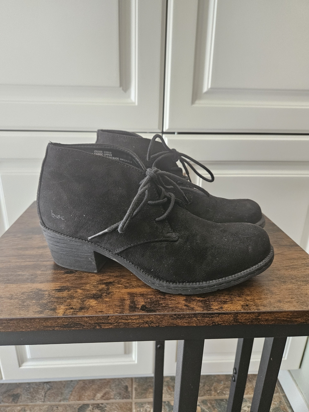 boc Black Faux Suede Chukka Ankle Boots Dark Academia 90s Grunge Minimalist Y2k